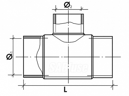 ТРОЙНИК ЛИТОЙ ПЕРЕХОДНОЙ ДЛИННЫЙ 90° T PE100 PN16 D225X180 ТРОЙНИК ЛИТОЙ ПЕРЕХОДНОЙ ДЛИННЫЙ 90° T PE100 PN16 D225X180